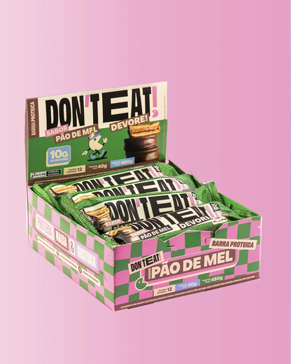 Don't Eat Barra - Sabor Pão de Mel - Caixa C/12 Unidades (40g)
